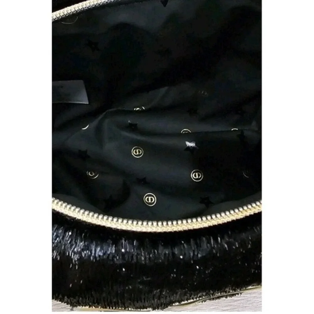 Christian Dior Beauty GWP VIP Black Shimmer‎ Cosmetic Makeup Trousse Pouch Bag